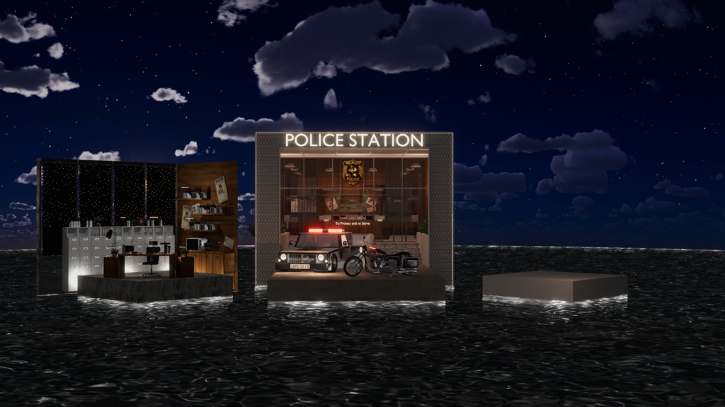 WARUDO(PRO/STANDARD) SHOWCASE ENVIRONMENT - V013 POLICE STATION SET 3in1