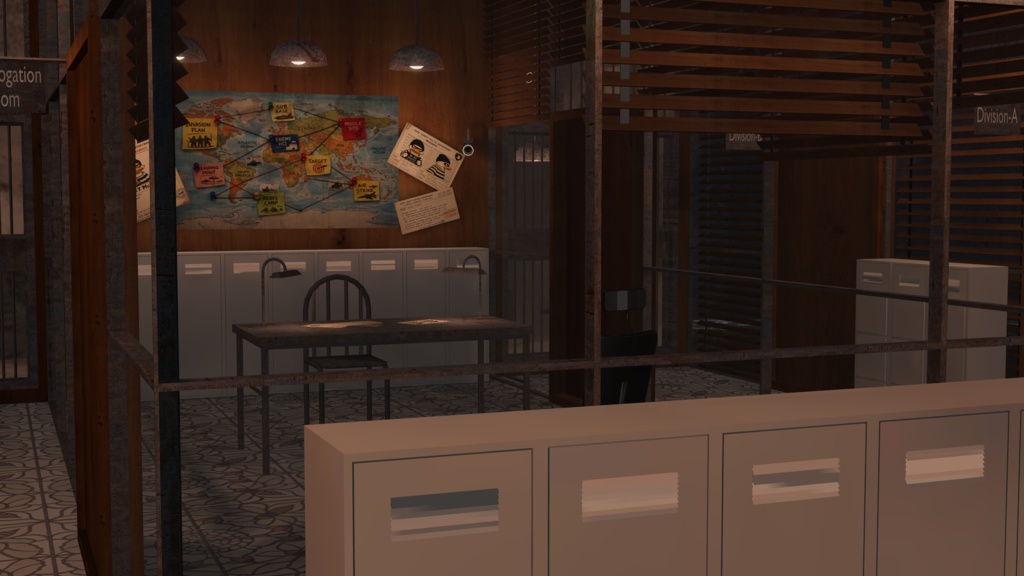 WARUDO(PRO/STANDARD) SHOWCASE ENVIRONMENT - V013 POLICE STATION SET 3in1