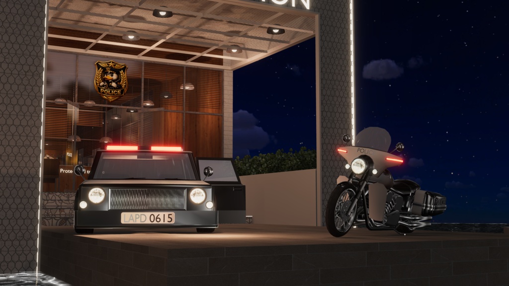 WARUDO(PRO/STANDARD) SHOWCASE ENVIRONMENT - V013 POLICE STATION SET 3in1