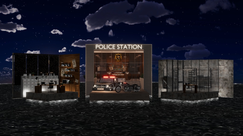 WARUDO(PRO/STANDARD) SHOWCASE ENVIRONMENT - V013 POLICE STATION SET 3in1