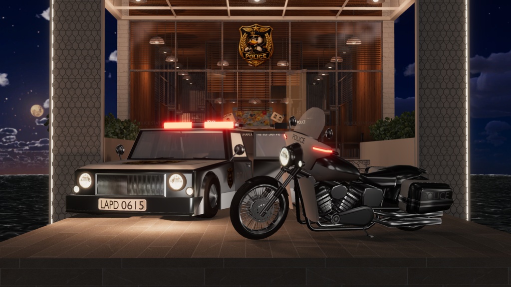 WARUDO(PRO/STANDARD) SHOWCASE ENVIRONMENT - V013 POLICE STATION SET 3in1