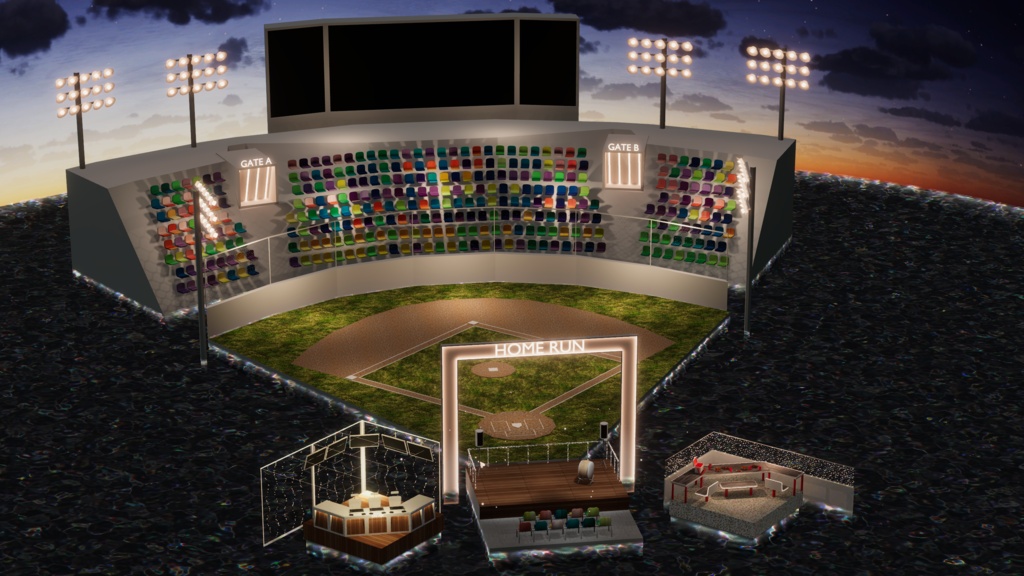 WARUDO(PRO/STANDARD) SHOWCASE ENVIRONMENT - V015 SPORTS PACK SET 4in1