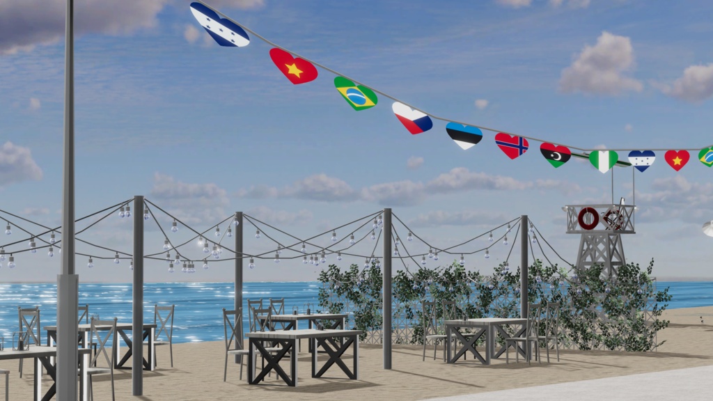 WARUDO와루도(PRO/STANDARD) ENVIRONMENT W071-HOV THE BEACH 2in1 SET