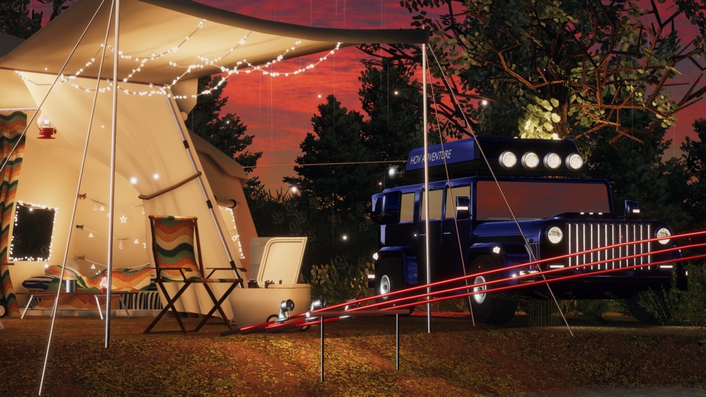 WARUDO와루도(PRO/STANDARD) ENVIRONMENT W076-HOV RIVERCAMP 2in1 SET