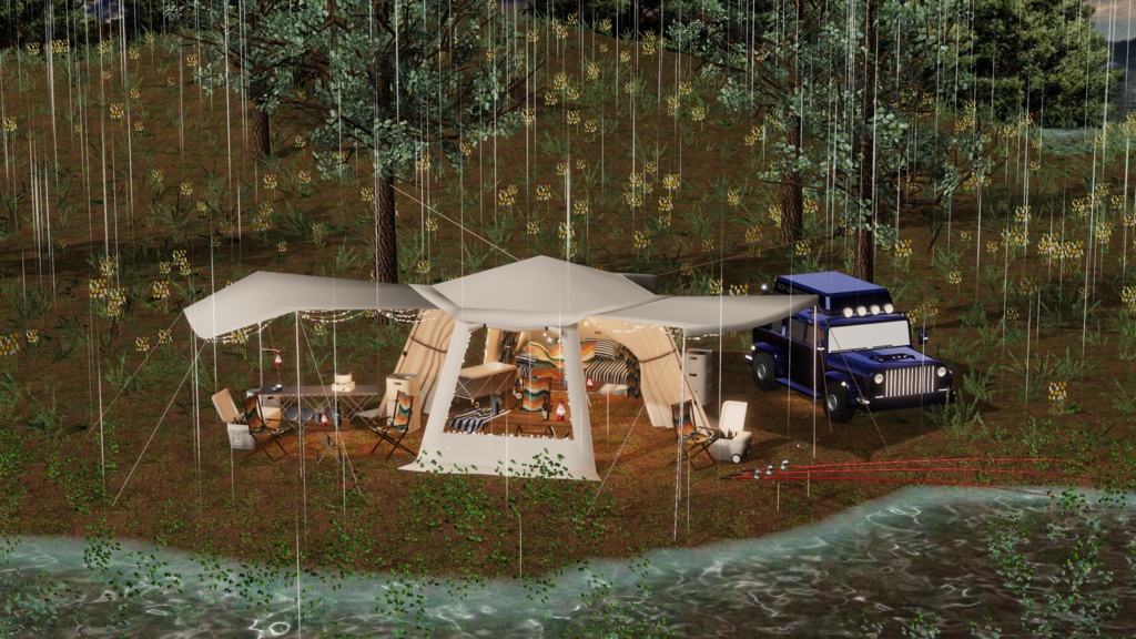 WARUDO와루도(PRO/STANDARD) ENVIRONMENT W076-HOV RIVERCAMP 2in1 SET