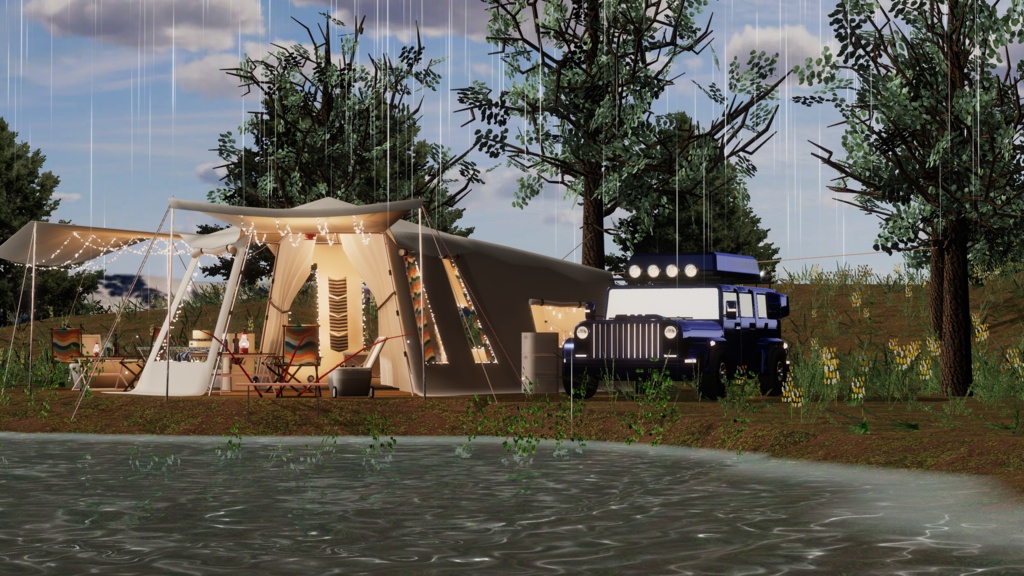 WARUDO와루도(PRO/STANDARD) ENVIRONMENT W076-HOV RIVERCAMP 2in1 SET