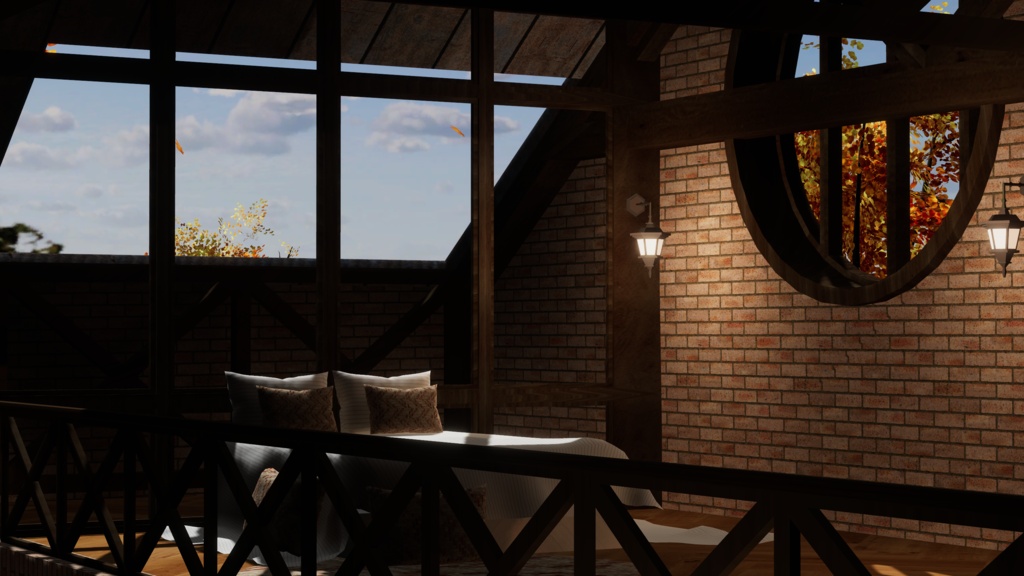 WARUDO와루도(PRO/STANDARD) ENVIRONMENT W087-HOV AUTUMN CABIN w.rain 2in1 SET