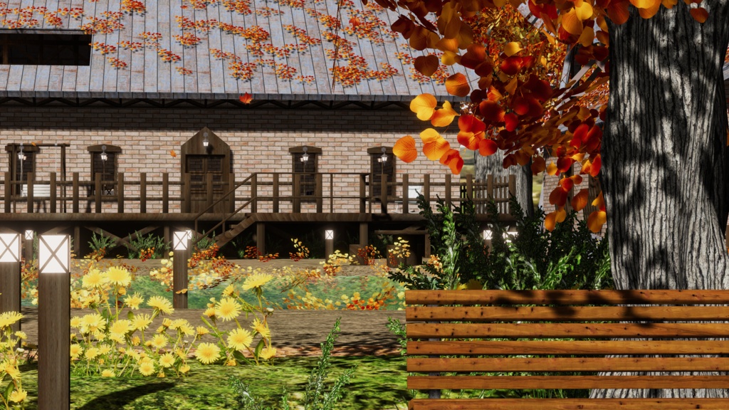 WARUDO와루도(PRO/STANDARD) ENVIRONMENT W087-HOV AUTUMN CABIN w.rain 2in1 SET