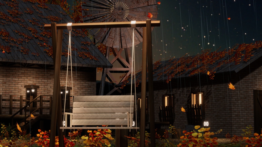 WARUDO와루도(PRO/STANDARD) ENVIRONMENT W087-HOV AUTUMN CABIN w.rain 2in1 SET