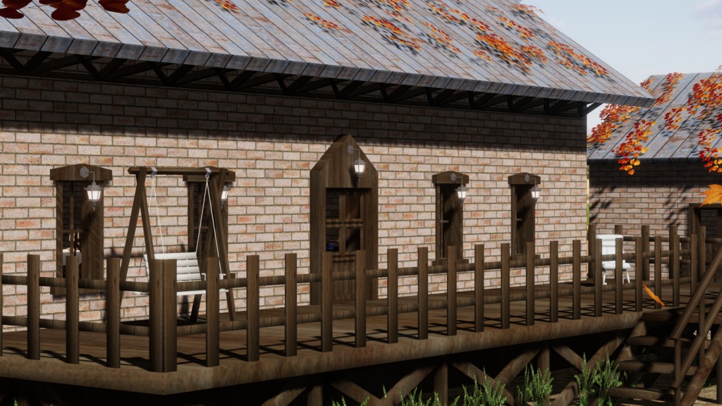 WARUDO와루도(PRO/STANDARD) ENVIRONMENT W087-HOV AUTUMN CABIN w.rain 2in1 SET