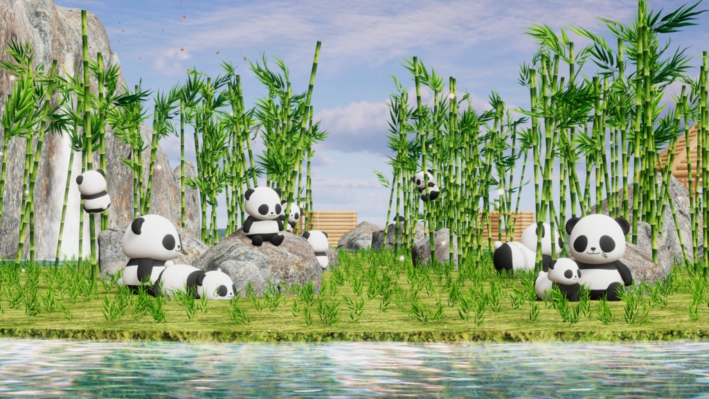 WARUDO와루도(PRO/STANDARD) ENVIRONMENT W092-HOV PANDA (spinlive) 2in1set