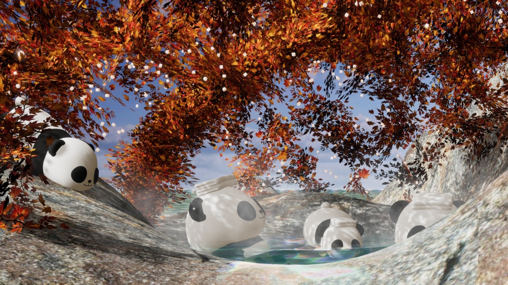 WARUDO와루도(PRO/STANDARD) ENVIRONMENT W092-HOV PANDA (spinlive) 2in1set