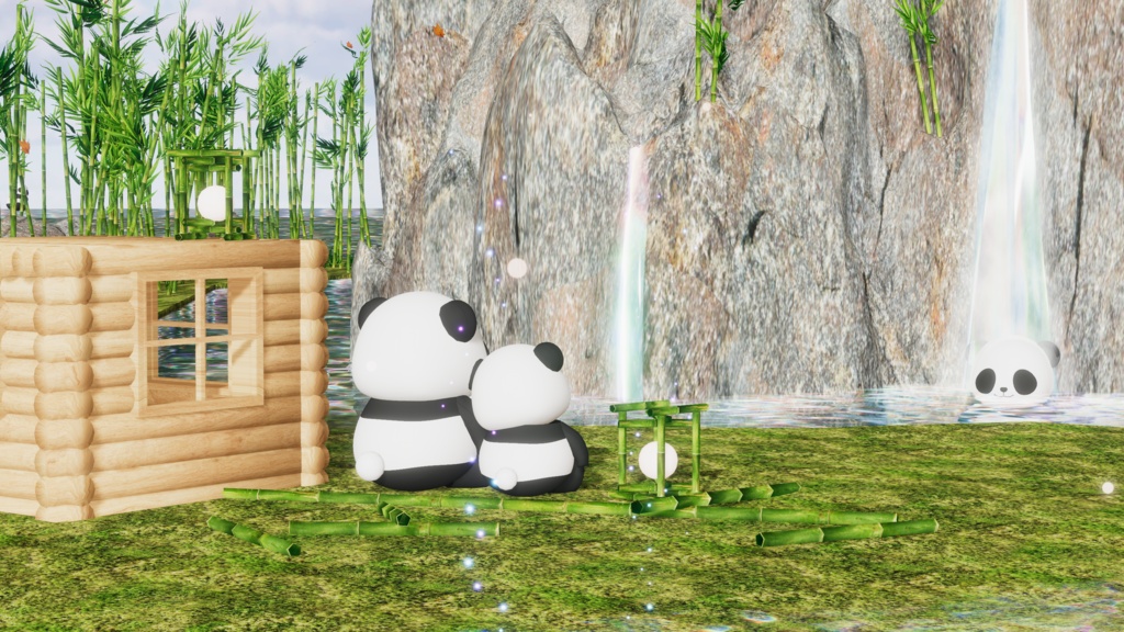 WARUDO와루도(PRO/STANDARD) ENVIRONMENT W092-HOV PANDA (spinlive) 2in1set