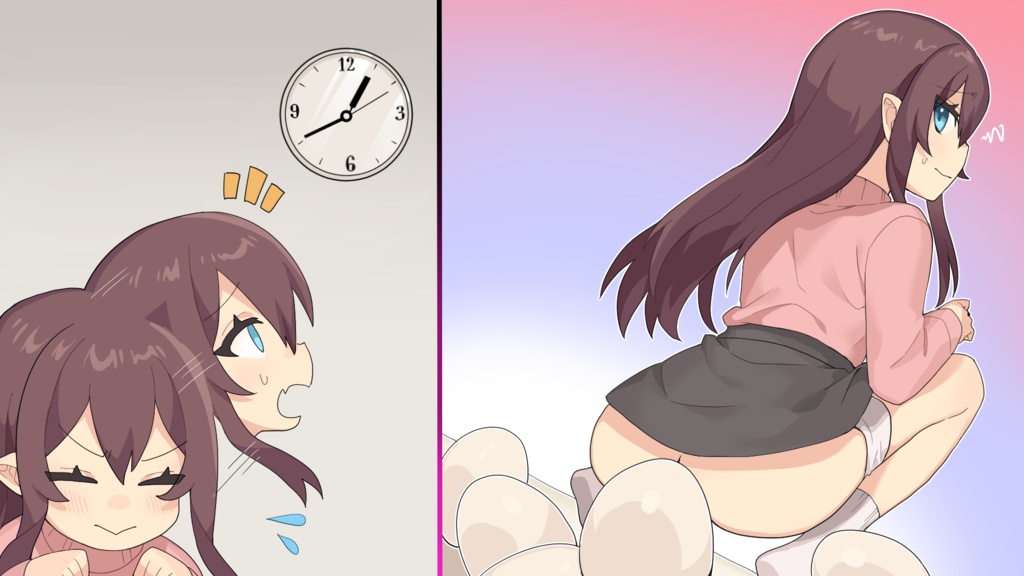 友達の目の前で産卵の危機!