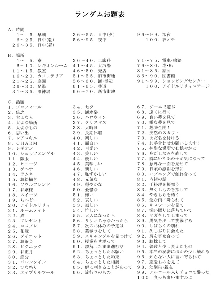 アサルトリリィTRPGルールブック