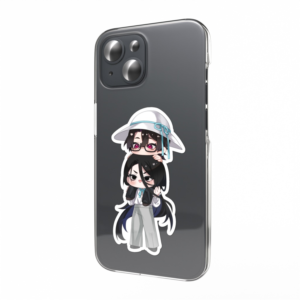 八尺様＆千尋君スマホステッカー（肩車Ver）