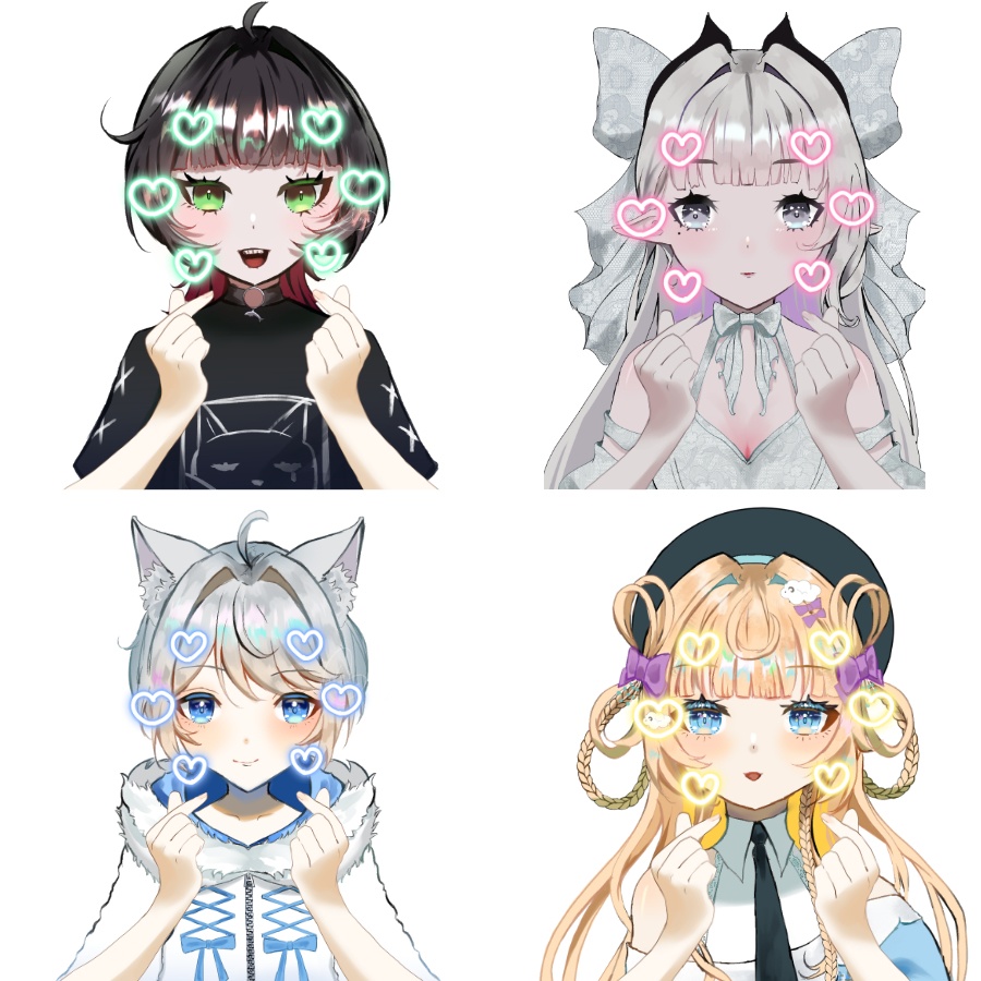 【高画質】指からネオンハート