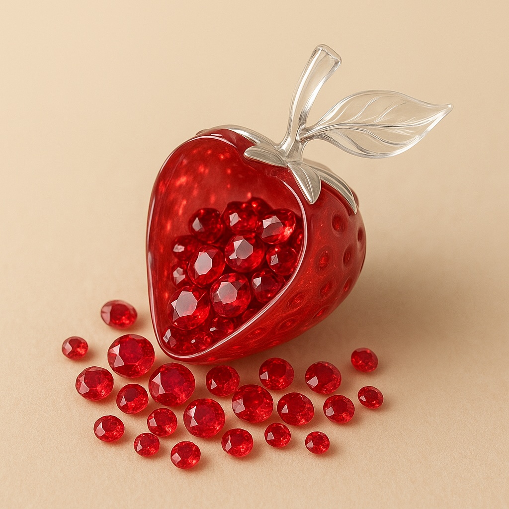 C'z Glass-Strawberry-6sets