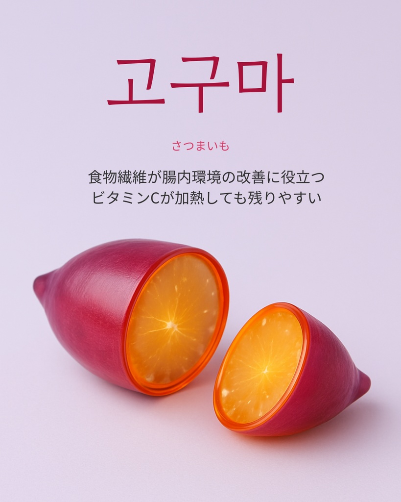 C'z ガラスさつまいも-3枚セット