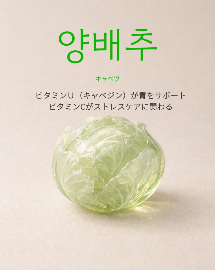 C'z Glass-Cabbage 4sets