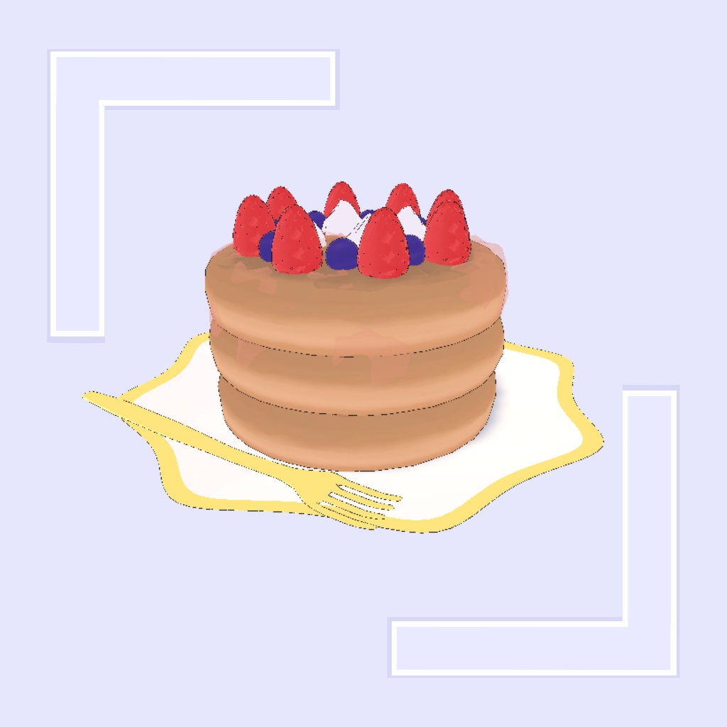 スフレパンケーキ(5色)/お皿 - Japanese soufflé pancake(5 colours)/plate
