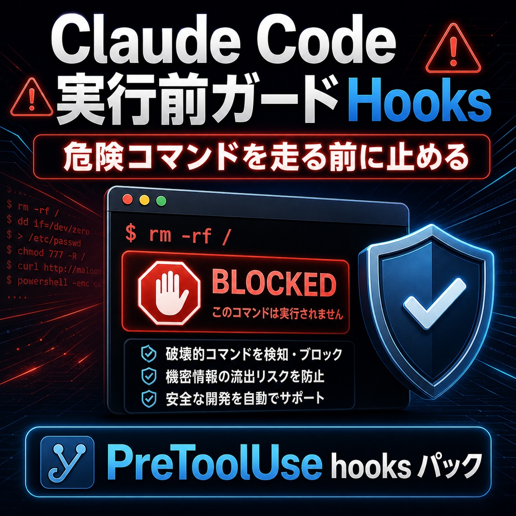 Claude Code 実行前ガード Hooks｜危険コマンドを走る前に止める
