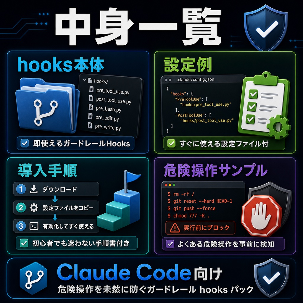 Claude Code 実行前ガード Hooks|危険コマンドを走る前に止める