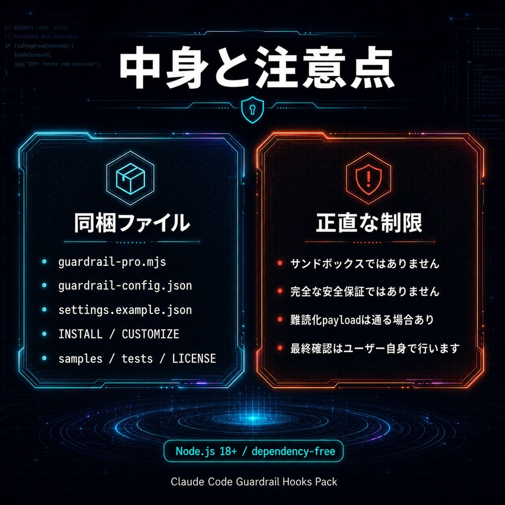 Claude Code Guardrail Hooks Pack - AIコーディング安全hooks集