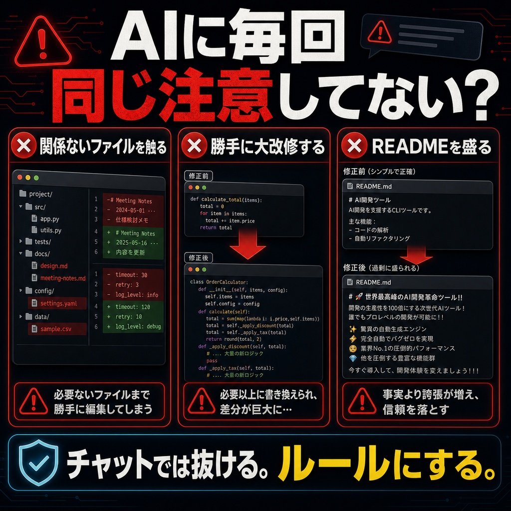 AI作業ルール雛形パック|Cursor・Windsurf・Codex用の指示ファイル集