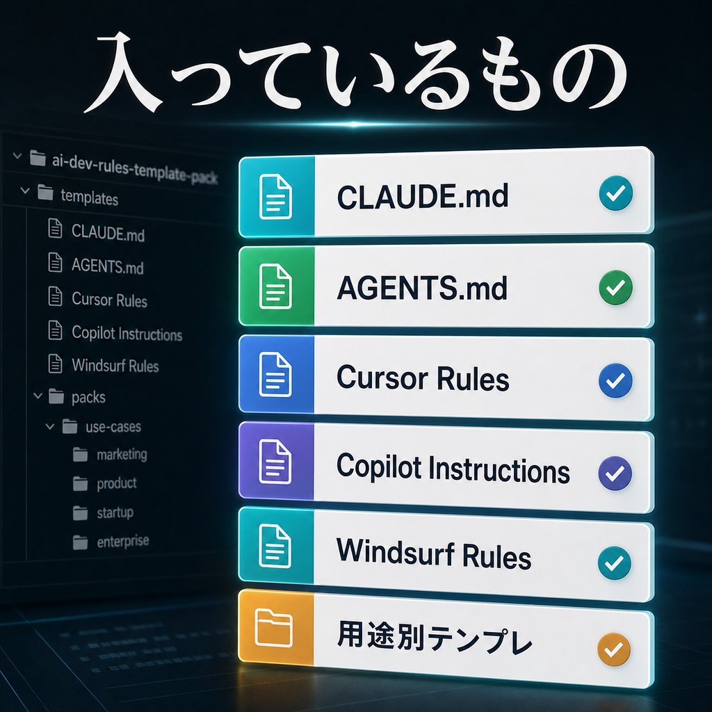AI開発 ルールファイル雛形パック