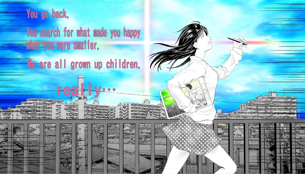 オリジナルイラストTシャツ『走る女子』