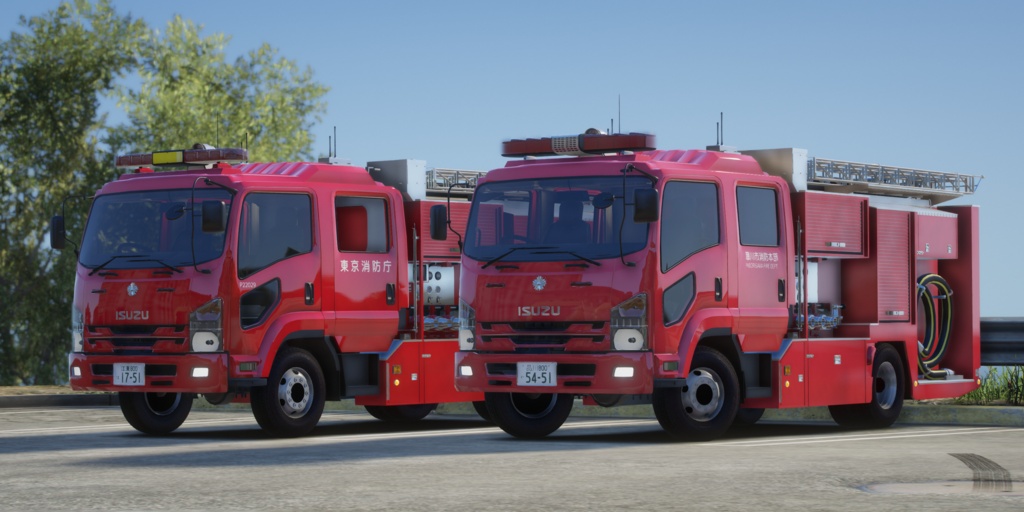 [GTA5]いすゞ 5代目中期フォワード 水槽付ポンプ車