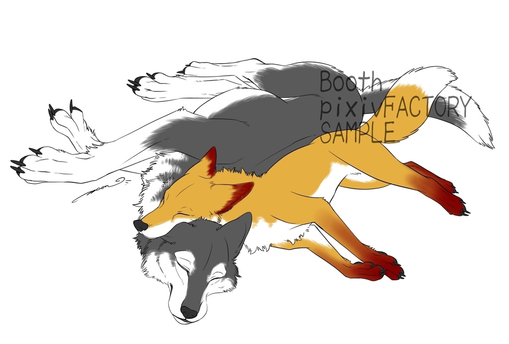 狼と狐 仲良しコサッシュ