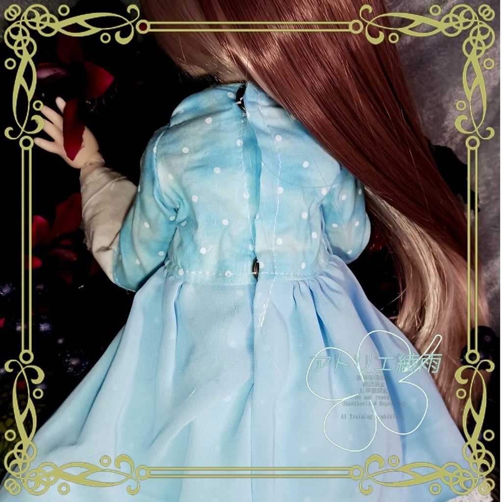 水色ドットワンピース　SDM　MDD