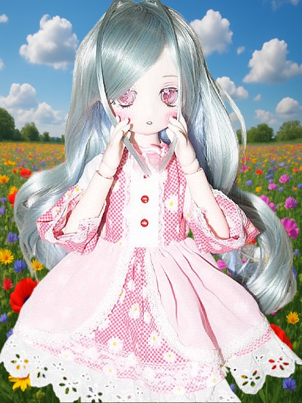 赤花柄ワンピース　SDM　MDD　