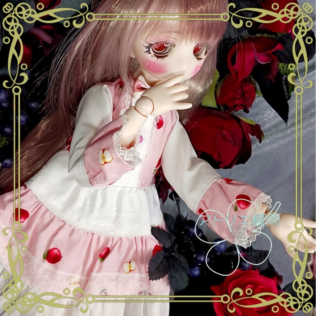 りんご柄ピンクワンピース　SDM　MDD