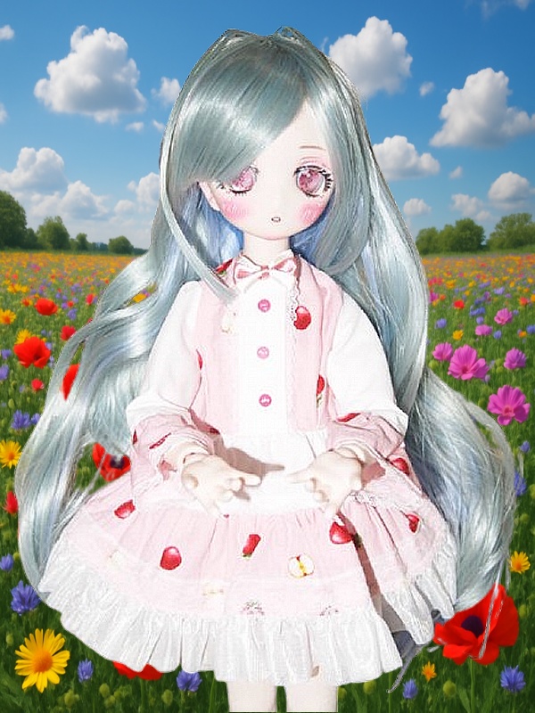 りんご柄ピンクワンピース　SDM　MDD