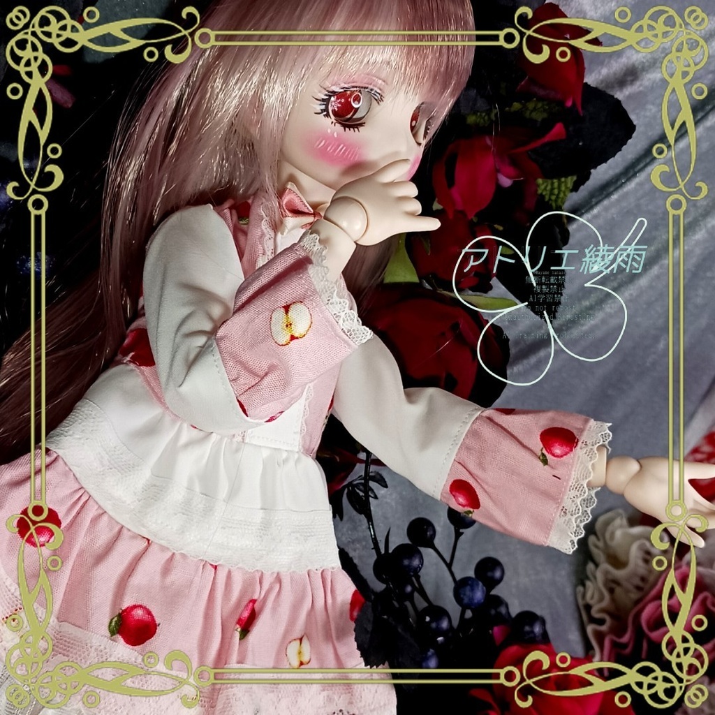 りんご柄ピンクワンピース　SDM　MDD