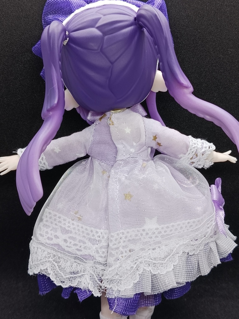 お星さま紫ワンピース+ヘドレ ブラインドドール