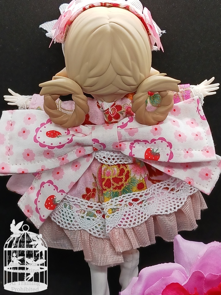 和装ワンピース ピンク ブラインドドール 1/8