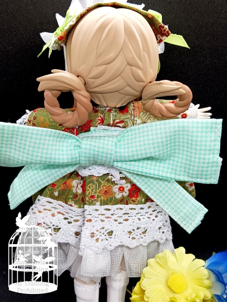 和装ワンピース みどり ブラインドドール 1/8