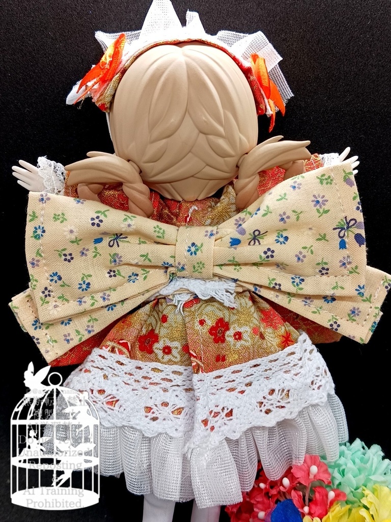 和装ワンピース おれんじ ブラインドドール 1/8