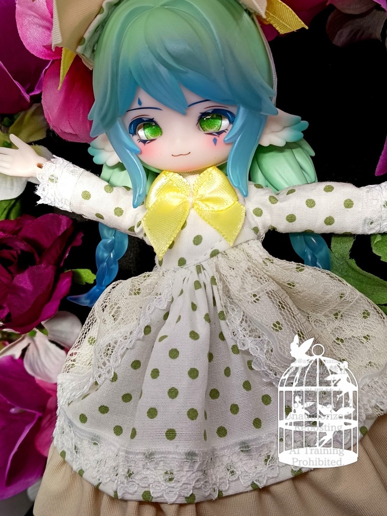 レース生地付、ワンピース3種類 ブラインドドール 1/8