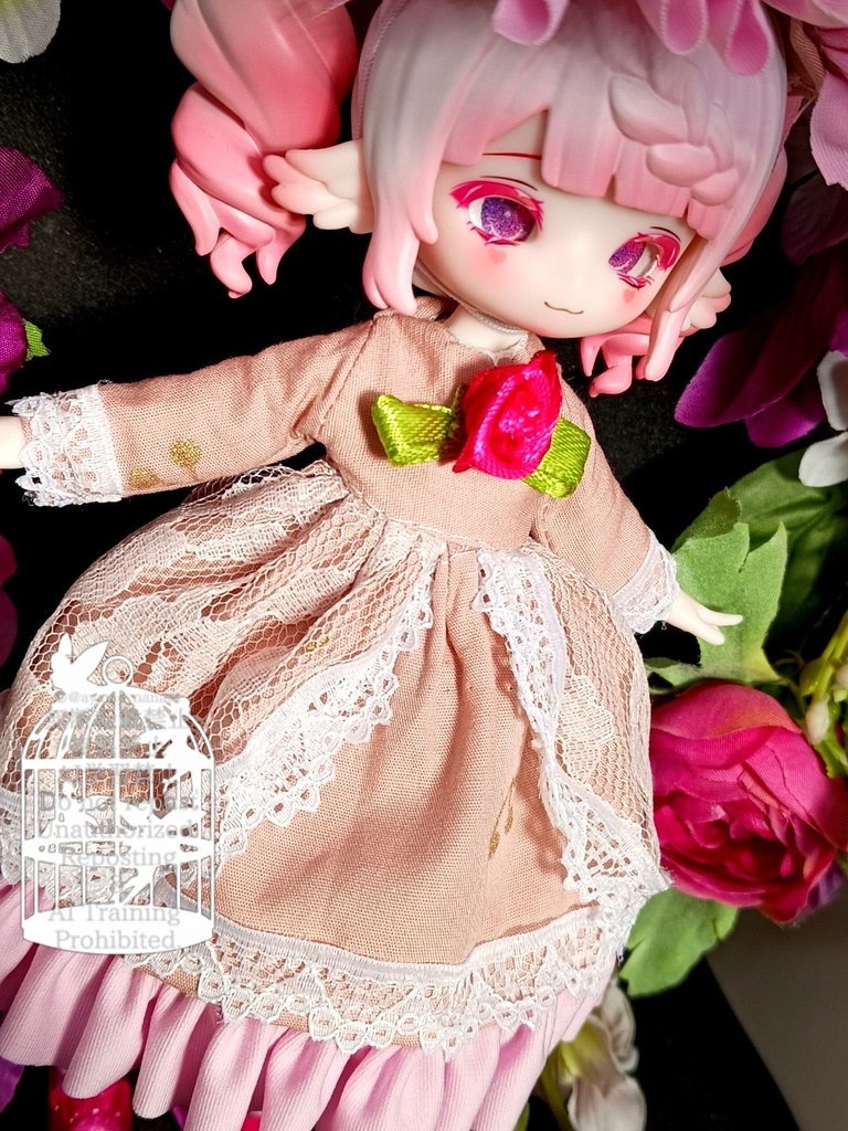 レース生地付、ワンピース3種類 ブラインドドール 1/8