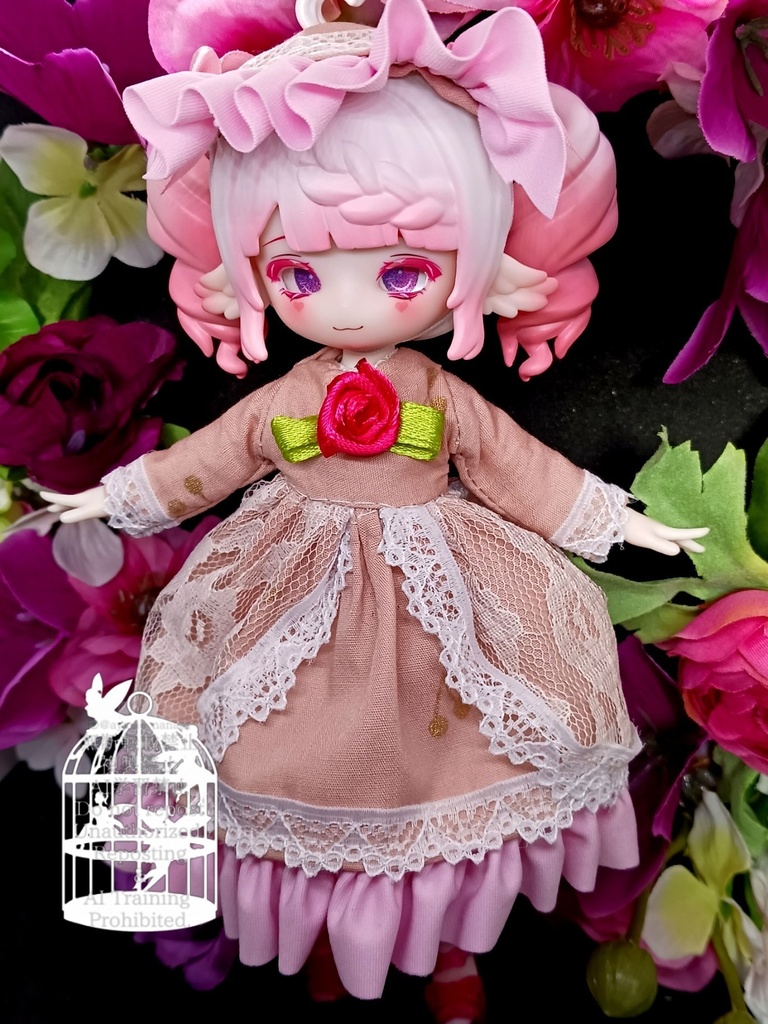 レース生地付、ワンピース3種類 ブラインドドール 1/8