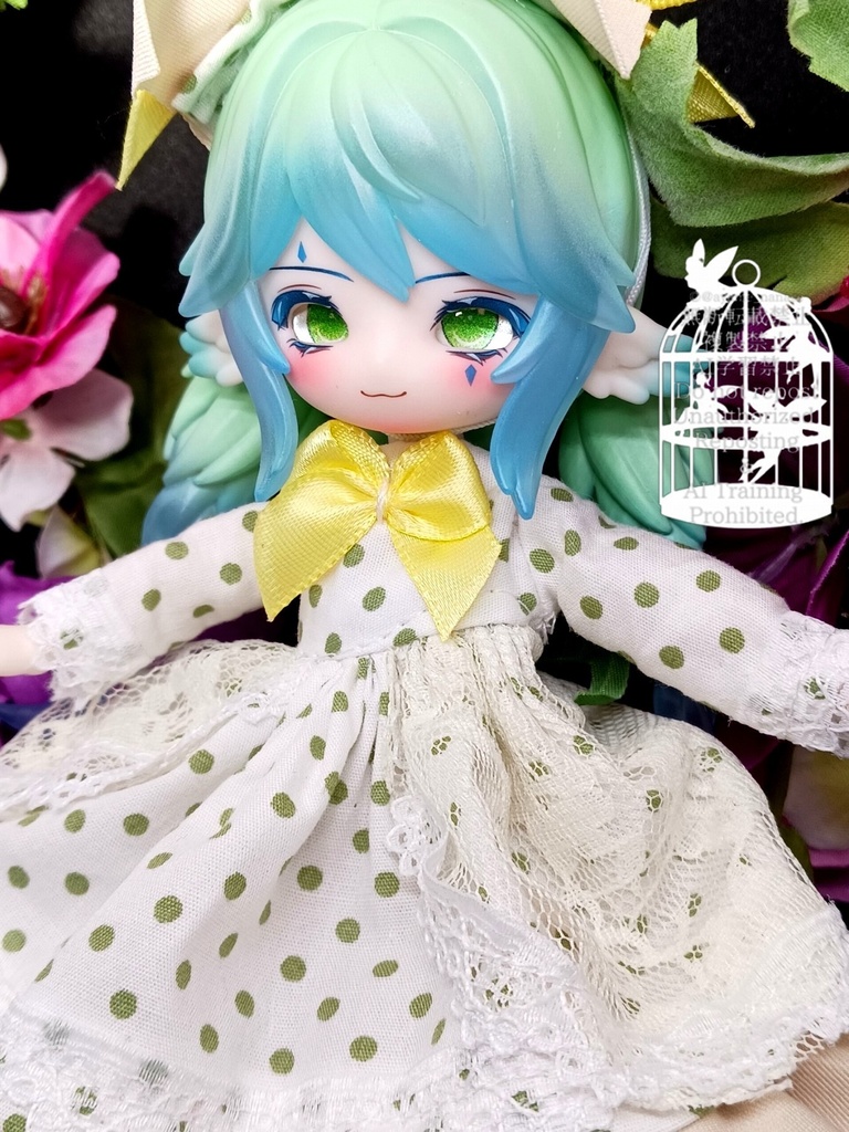 レース生地付、ワンピース3種類 ブラインドドール 1/8