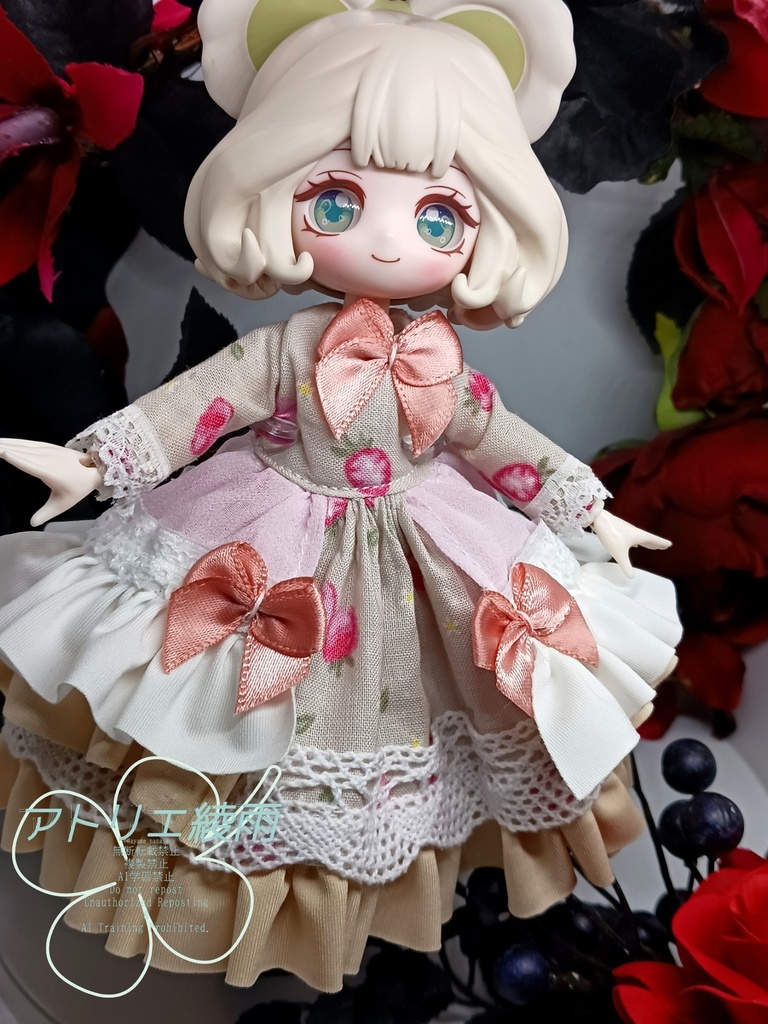 ブラインドドール 1/8 フリルもりもりワンピース ピンクいちご