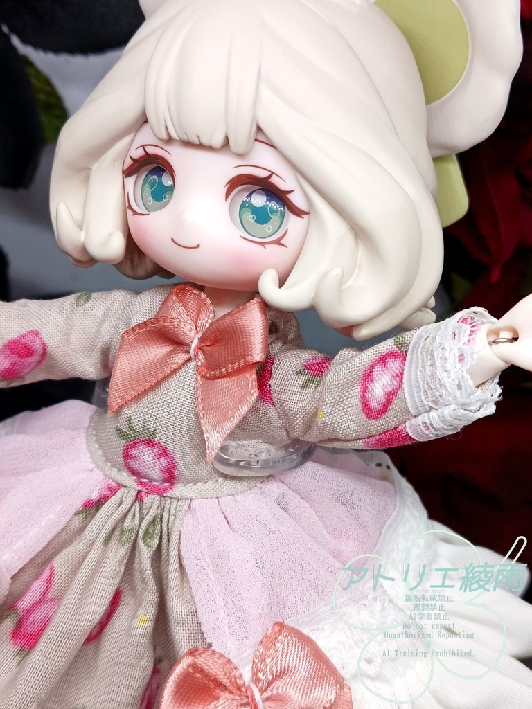 ブラインドドール 1/8 フリルもりもりワンピース ピンクいちご