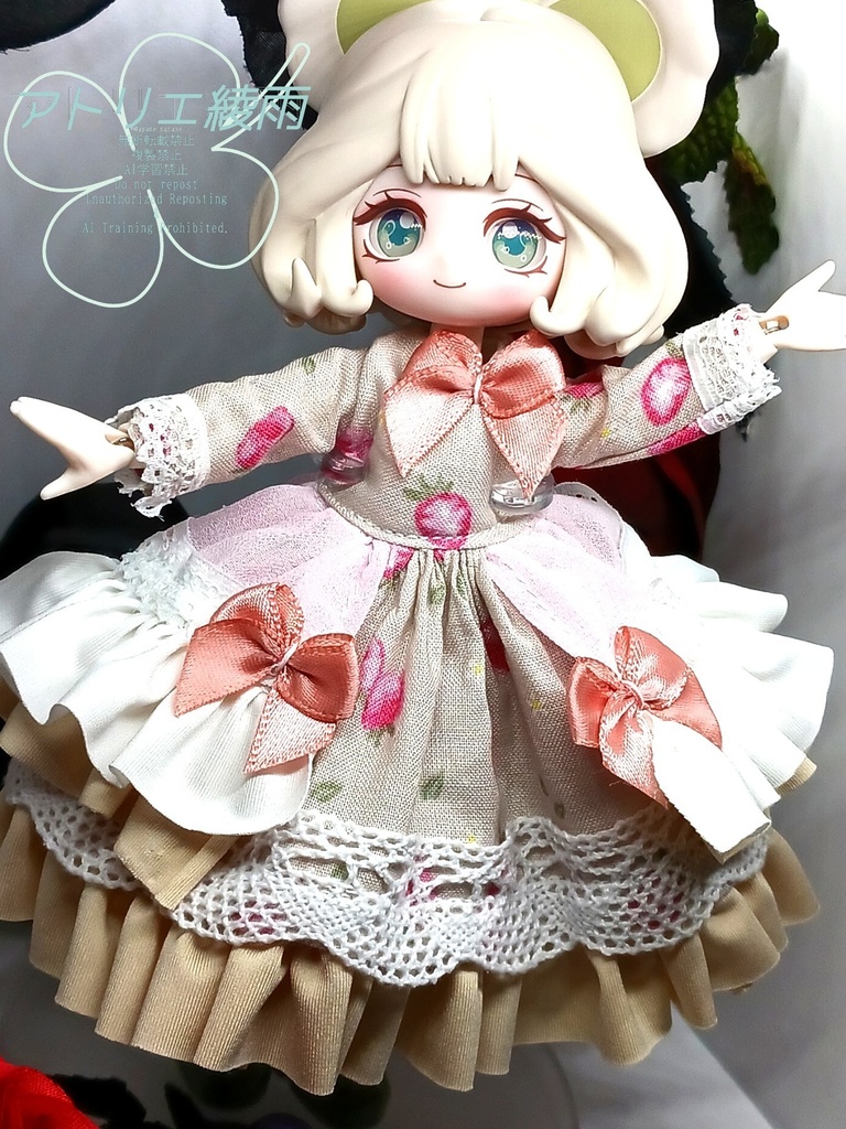 ブラインドドール　1/8　フリルもりもりワンピース　ピンクいちご