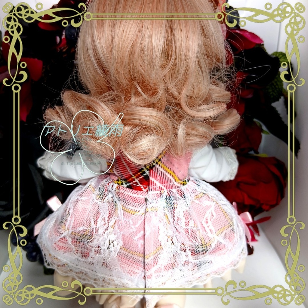 TinyFox ピンクのチェックワンピース